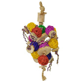 HB46540 Java Wood Ball Thing Assorted Bird Toy, X-Small